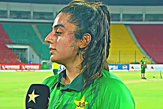 Pakistan's rising cricket star Eyman Fatima produced a sensational batting display on Saturday