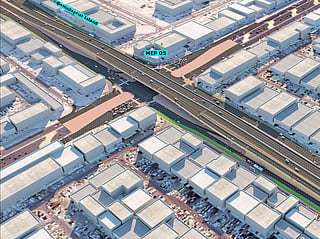 The upgraded road is expected to accommodate approximately 4,000 vehicles per hour, helping to separate through traffic from vehicles travelling to local destinations.