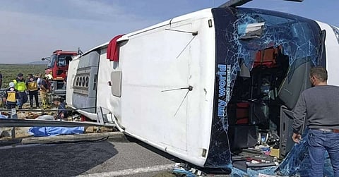The crash occurred near the entrance to a motorway linking Bursa with the coastal city of Izmir, leaving 11 killed and 27 injured.