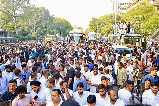 Protesters and police gather in New Delhi. Jantar Mantar has been a focal point for demonstrations in India's capital for more than three decades.
