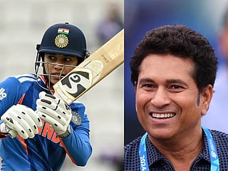 Smriti Mandhana and Sachin Tendulkar
