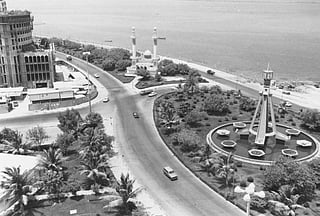 A 1985 photo of the Corniche. 