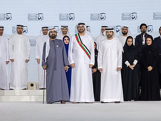 During the Mohammed bin Rashid Leadership Forum, Mohammad Al Gergawi was honoured with the Mohammed Bin Rashid Al Maktoum Scarf in recognition of his dedication to his country and its leadership.