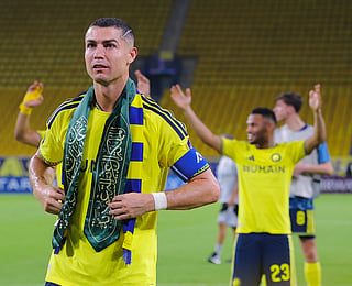 Cristiano Ronaldo drapes Saudi scarf after AFC clash