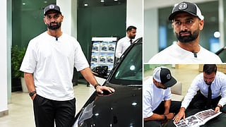 Auqib Nabi with his new car