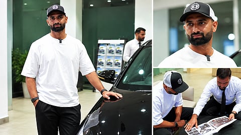 Auqib Nabi with his new car