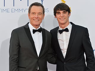 Actors Bryan Cranston and RJ Mitte at the 64th Annual Primetime Emmy Awards at Nokia Theatre L.A. Live on September 23, 2012 in Los Angeles, California.