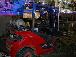 Watch: Boy, 12, arrested after forklift joyride