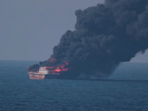 On Oct. 6, U.S. forces destroyed an Iranian-affiliated dhow conducting surveillance and targeting U.S. Navy ships in the Gulf of Oman.