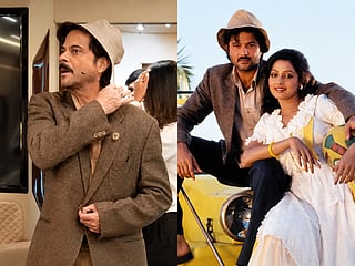 Anil Kapoor recreates his iconic look from the 1987 film Mr India during a television appearance, alongside a still from the film featuring Sridevi. Kapoor revealed that he had preserved his original costume for nearly 39 years.
