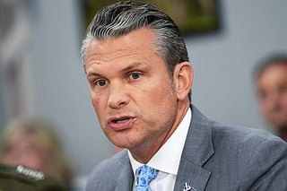 Hegseth announced on social media that he was in the Middle East visiting troops that were on an unspecified, "historic mission." 