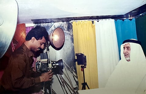 Jose Vazhappilly takes portraits at one of the oldest studios of Abu Dhabi