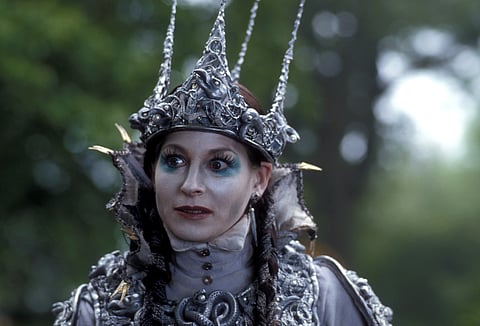 Barbara Kellerman as the White Witch. 