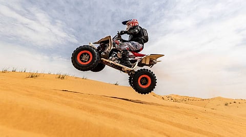 Motorcycles, cars, quad bikes and buggies to compete across Sweihan's desert dunes.