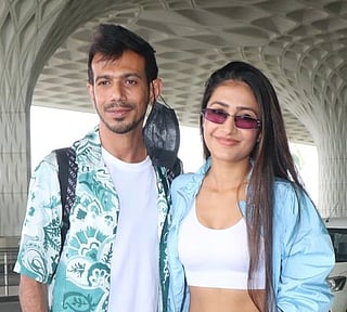 Yuzvendra Chahal (left) has reacted to his ex-wife Dhanashree Verma's interview on Wednesday.