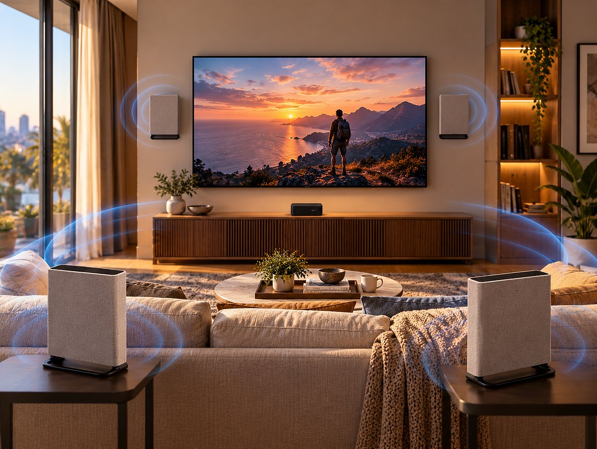 A four-speaker surround sound system can bring cinema-like audio into your living room, making everyday entertainment more immersive.