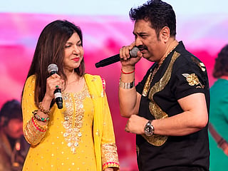 Veteran singers Alka Yagnik and Kumar Sanu perform together during a musical event earlier. Kumar Sanu became emotional while recalling their musical journey and wishing Alka Yagnik a speedy recovery.