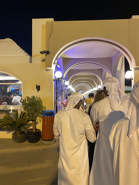 A long queue in front of Marmellata at Mina Zayed Port in Abu Dhabi 