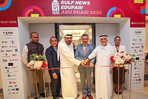 

Dr. Deepak Mittal, Ambassador of India to the United Arab Emirates inaugurating along with Vijay Vaghela Chief Executive Officer, Gulf News; Dr Eesa Al Bastaki, President of the University of Dubai. Also seen in the picture, (extreme left) Dr Balaji Ramaswamy, Counsellor, Visa and Education, Indian embassy; and Abdullah Al Rasheed, Abu Dhabi Editor, Gulf News; (extreme right) Tina Bhakthavalsalan, Director-GN Media Events & Spl; features at the opening of Gulf News Edufair Abu Dhabi. 