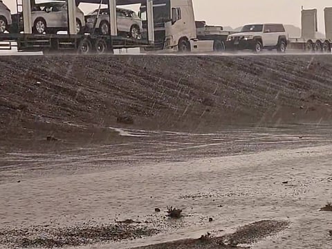Showers were reported in Khatm Al Shiklah, east of Al Ain, where rain-bearing clouds developed during the afternoon.