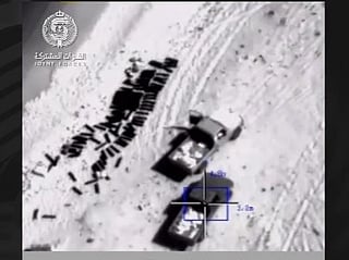 Saudi coalition targets Houthi weapons-smuggling network in Red Sea strikes