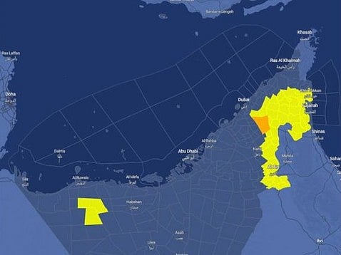 Stay alert! UAE's NCM issues yellow and orange weather warnings for convective clouds until 7pm. Exercise caution in affected areas.