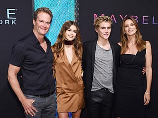 Rande Gerber, Kaia Jordan Gerber, Presley Walker Gerber, and Cindy Crawford in 2016 in New York City.