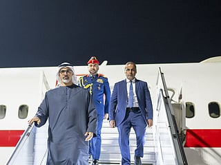 His Highness Sheikh Khaled bin Mohamed bin Zayed Al Nahyan, Crown Prince of Abu Dhabi, has arrived in Athens to begin an official visit to the Hellenic Republic.