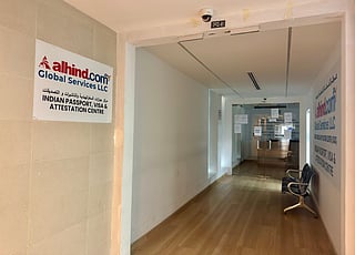 The main office of the Indian Consular Application Centres in Dubai Investment Park remains shut while the back office is open to hand over passports on Thursday 