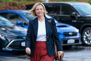 Western Australian state government minister Hannah Beazley arrives for a Labor caucus meeting in Perth, Australia, June 6, 2023. 