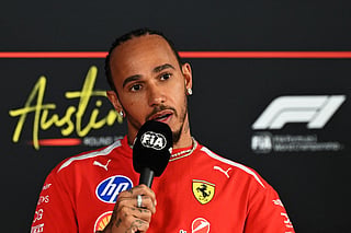 Lewis Hamilton of Great Britain and Scuderia Ferrari speaks in the Drivers Press Conference during previews ahead of the F1 Grand Prix of United States at Circuit of The Americas on October 22, 2026 in Austin, Texas.