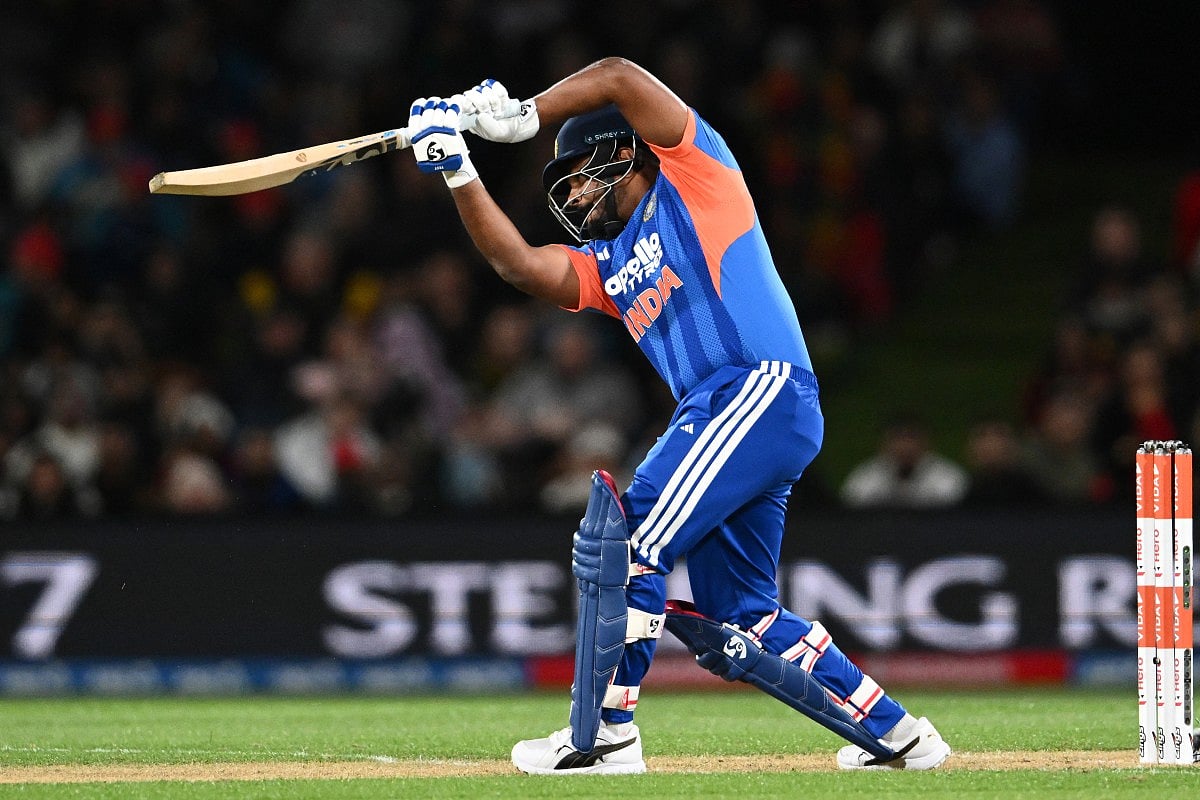 India's Sanju Samson bats during the first Twenty20 international cricket match between New Zealand and India at Hagley Oval in Christchurch, on October 22, 2026.