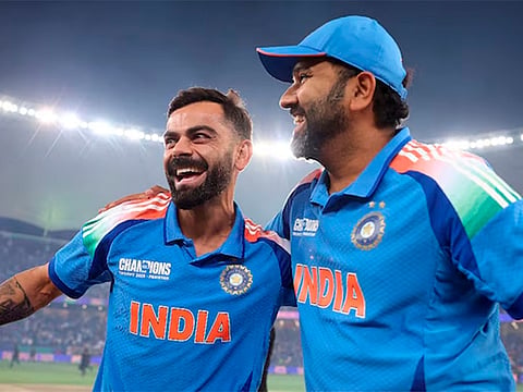 India’s Virat Kohli (left) and Rohit Sharma remain in contention for the 2027 ODI World Cup, with BCCI president Mithun Manhas saying fitness and performance, rather than age, should determine selection.