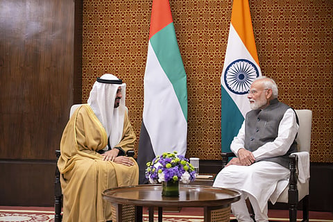 Sheikh Theyab leads UAE delegation at NDTV World Summit in New Delhi