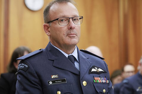 New Zealand's military chief Air Marshall Tony Davies attends an Estimates Vote Defence Select Committee at parliament in Wellington, New Zealand, June 18, 2024. 