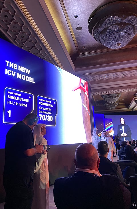 Senior Vice President of Commercial Affairs, Group Local Value and Industrial Development at ADNOC Salama Al Awadhi announced that registration will be 80 percent faster, with AI validating documents, and that the scoring model used since 2018 will be retired and replaced with a blended weighting.
