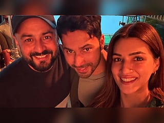 Kriti Sanon, Varun Dhawan and director Amar Kaushik reunite in a selfie, sparking speculation about a possible sequel to their 2022 horror-comedy ‘Bhediya’. The trio teased fans with a “stay tuned” message on social media.