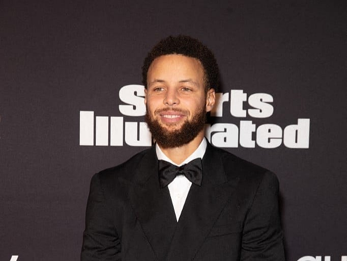 Steph Curry arrives at the 2022 Sports Illustrated Sportsperson of the Year Awards at The Regency Ballroom on December 08, 2022 in San Francisco, California.