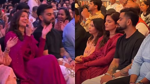 Virat Kohli and Anushka Sharma at a concert in India. 