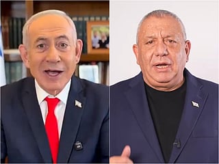 Israeli Prime Minister Benjamin Netanyahu and his chief rival, former military chief Gadi Eisenkot (Photos/X/@netanyahu, @gadi_eisenkot)