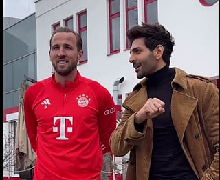 When Kartik Aaryan met Harry Kane