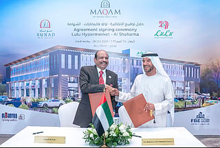 The deal was sealed in Beach Rotana Abu Dhabi today with a handshake and a signature between His Highness Sheikh Suroor bin Mohammed Al Nahyan, owner of Maqam International Holding Company, and Yusuff Ali M.A., chairman of LuLu Group.