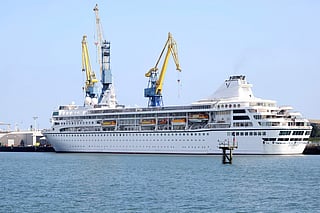 The Villa Vie Odyssey departed Belfast in October 2024 on an ambitious continuous voyage around the world.