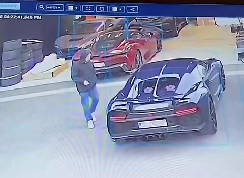 The theft was discovered after someone warned employees that an unknown person had driven off in the Chiron.