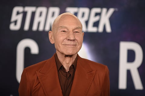 FILE - Patrick Stewart arrives at the premiere of the third and final season of "Star Trek: Picard" on Feb. 9, 2023, in Los Angeles. (Photo by Richard Shotwell/Invision/AP, File)