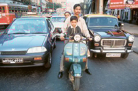 Traffic on a congested road in Mumbai, India. (File photo)