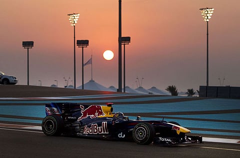Mercedes' world champion Lewis Hamilton in action at the Yas Marina circuit in Abu Dhabi.