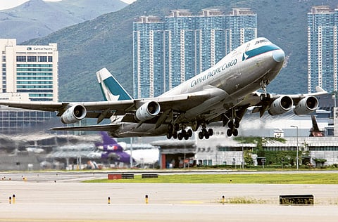 Hong Kong's Cathay Pacific Airways Ltd said on Wednesday it was focused on preserving cash after it posted a record annual loss of HK$21.65 billion ($2.79 billion).
