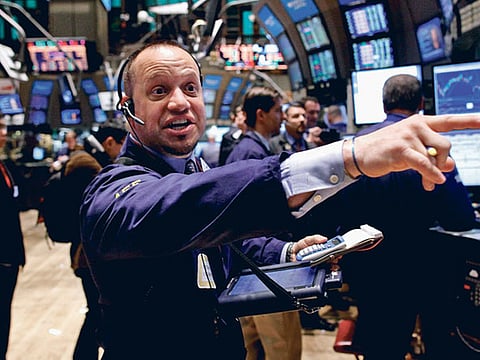 The New York Stock Exchange. Stocks have responded well to sunnier economic and policy news