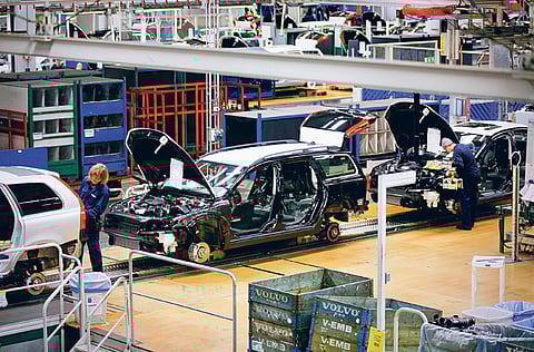 Vehicles are assembled at the Volvo factory in Gothenburg, Sweden.  Volvo Car Group said on Wednesday it had struck a deal to buy out parent company Geely Holding from their joint ventures in China.